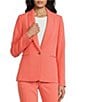 Preston & York Alyssa Notch Lapel Long Sleeve One Button Crepe Blazer - Image 4