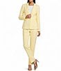 Preston & York Alyssa Notch Lapel Long Sleeve One Button Crepe Blazer - Image 3