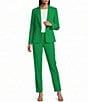 Preston & York Alyssa Notch Lapel Long Sleeve One Button Crepe Blazer - Image 3