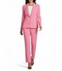 Preston & York Alyssa Notch Lapel Long Sleeve One Button Crepe Blazer - Image 4