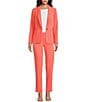 Preston & York Alyssa Notch Lapel Long Sleeve One Button Crepe Blazer - Image 5