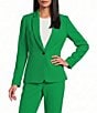 Preston & York Alyssa Notch Lapel Long Sleeve One Button Crepe Blazer - Image 4