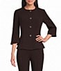 Preston & York April Stretch Crepe Round Neck 3/4 Sleeve Jacket - Image 1