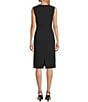 Preston & York Crepe Oversized Bow Front Crew Neck Long Sleeve Snap Front Jacket & Crepe Crew Neck Midi Dress - Image 5