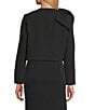 Preston & York Crepe Oversized Bow Front Crew Neck Long Sleeve Snap Front Jacket & Crepe Crew Neck Midi Dress - Image 3