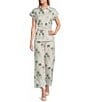 Preston & York Cassia Printed Stretch Linen Wide Leg Pants - Image 3