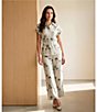 Preston & York Cassia Printed Stretch Linen Wide Leg Pants - Image 5