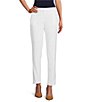 Color:True White - Image 1 - Corey Stretch Crepe Ankle Pants