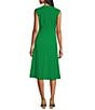 Preston & York Crepe Round Neck Cap Sleeve Sophia Midi Dress, Color:Clover - Image 2