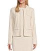 Color:Cream - Image 1 - Frances Knit Tweed Coordinating Jacket