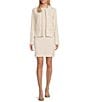 Color:Cream - Image 3 - Frances Knit Tweed Coordinating Jacket