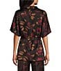Preston & York Giselle Satin Mock Neckline Short Sleeve Coordinating Blouse - Image 2