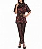Preston & York Giselle Satin Mock Neckline Short Sleeve Coordinating Blouse - Image 3