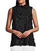 Preston & York Gracie 3D Novelty Halter Neck Blouse, Color:Black - Image 1
