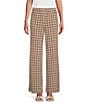 Color:Bischain - Image 1 - Janet Printed Matte Jersey Stretch Wide Leg Pants