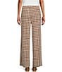 Color:Bischain - Image 2 - Janet Printed Matte Jersey Stretch Wide Leg Pants