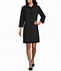 Preston & York Juliette Button Down 3/4 Sleeve Stretch Crepe Dress - Image 1