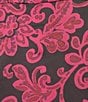 Preston & York Kinsley Tie From Hem Button Front Collard Long Sleeve Coordinating Blouse, Color:Rouge Floral - Image 4