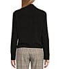 Color:Black - Image 2 - Kinsley Tie Front Hem Button Front Collared Long Sleeve Shirt