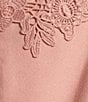 Color:Rose - Image 3 - Leslie Lace Round Neck Crepe Jumpsuit
