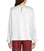 Color:True White - Image 2 - Long Sleeve Crew Neck Florence Blouse