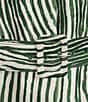 Preston & York Mae Mikado Sheath Button Front Belted Short Sleeve Zebra Print Dress, Color:Green Zebra - Image 3