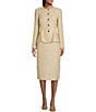 Preston & York Quinn Round Neckline Long Sleeve Tinsel Tweed Jacket - Image 3