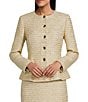 Preston & York Quinn Round Neckline Long Sleeve Tinsel Tweed Jacket - Image 4