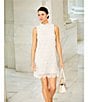Preston & York Rita Lace Mock Neckline Tie Back Dress, Color:White/biscuit - Image 5