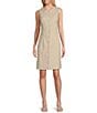 Color:Biscotti - Image 1 - Sherri Knee Length Sleeveless Linen Dress