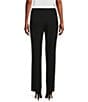 Preston & York Flat Front Slim Straight Leg Pants, Color:Black - Image 2