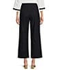 Color:Dark Navy - Image 2 - Thea Flat Front Cropped Linen Pants