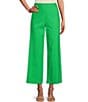 Color:Pear - Image 1 - Thea Flat Front Cropped Linen Pants