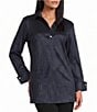 Preston & York Thea Stretch Taffeta Collar Neckline Long Sleeve Blouse - Image 1