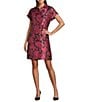 Preston & York Wilson Short Sleeve Collared Sheath Dress, Color:Rouge Floral - Image 1