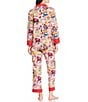Printfresh Berry Bliss Long Sleeve Notch Collar Long Flannel Pajama Set, Color:Berry Bliss - Image 2