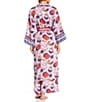 Printfresh Champagne & Caviar Woven Thermoregulating Sateen Long Sleeve Coordinating Long Robe, Color:Lavender Spritz - Image 2