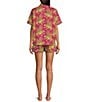 Printfresh Woven Bagheera Leopard Print Short Sleeve Notch Collar Shorty Pajama Set - Image 2