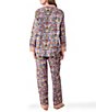 Printfresh Woven Organic Cotton Bee Tapestry Long Sleeve Notch Collar Long Pajama Set - Image 2