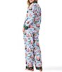 Printfresh Woven Organic Cotton Holiday Hens Print Long Sleeve Notch Collar Long Pajama Set - Image 2