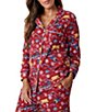 Printfresh Woven Organic Cotton North Pole Print Long Sleeve Notch Collar Long Flannel Pajama Set - Image 3