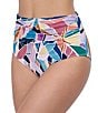 Profile by Gottex Profile By Gottex Aura Shirred High Waist Swim Bottom, Color:Multi - Image 3
