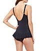 Color:Black - Image 2 - Profile By Gottex Florrence V-Neck Shirred Bodice Underwire One Piece Swimsuit