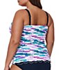 Profile by Gottex Plus Size Canva Underwire Shirred Tankini Swim Top - Image 2