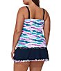 Profile By Gottex Plus Size Multi Canva Underwire Shirred Tankini Swim Top - Image 2