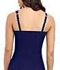 Profile by Gottex Profile By Gottex Tutti Frutti Twist Front Underwire D-Cup Bra Size Tankini Swim Top, Color:Navy - Image 2