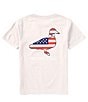 Color:Ice Grey - Image 1 - Big Boys 8-16 Short Sleeve Americana Logo Graphic T-Shirt
