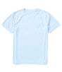 Color:Light Blue - Image 2 - Big Boys 8-16 Short Sleeve Deep Wave Performance Graphic T-Shirt