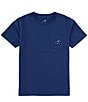 Color:River Blue - Image 1 - Big Boys 8-16 Short Sleeve Parker Pocket T-Shirt