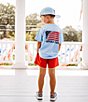 Properly Tied Big Boys 8-16 Short Sleeve Sport Flag Graphic Performance 